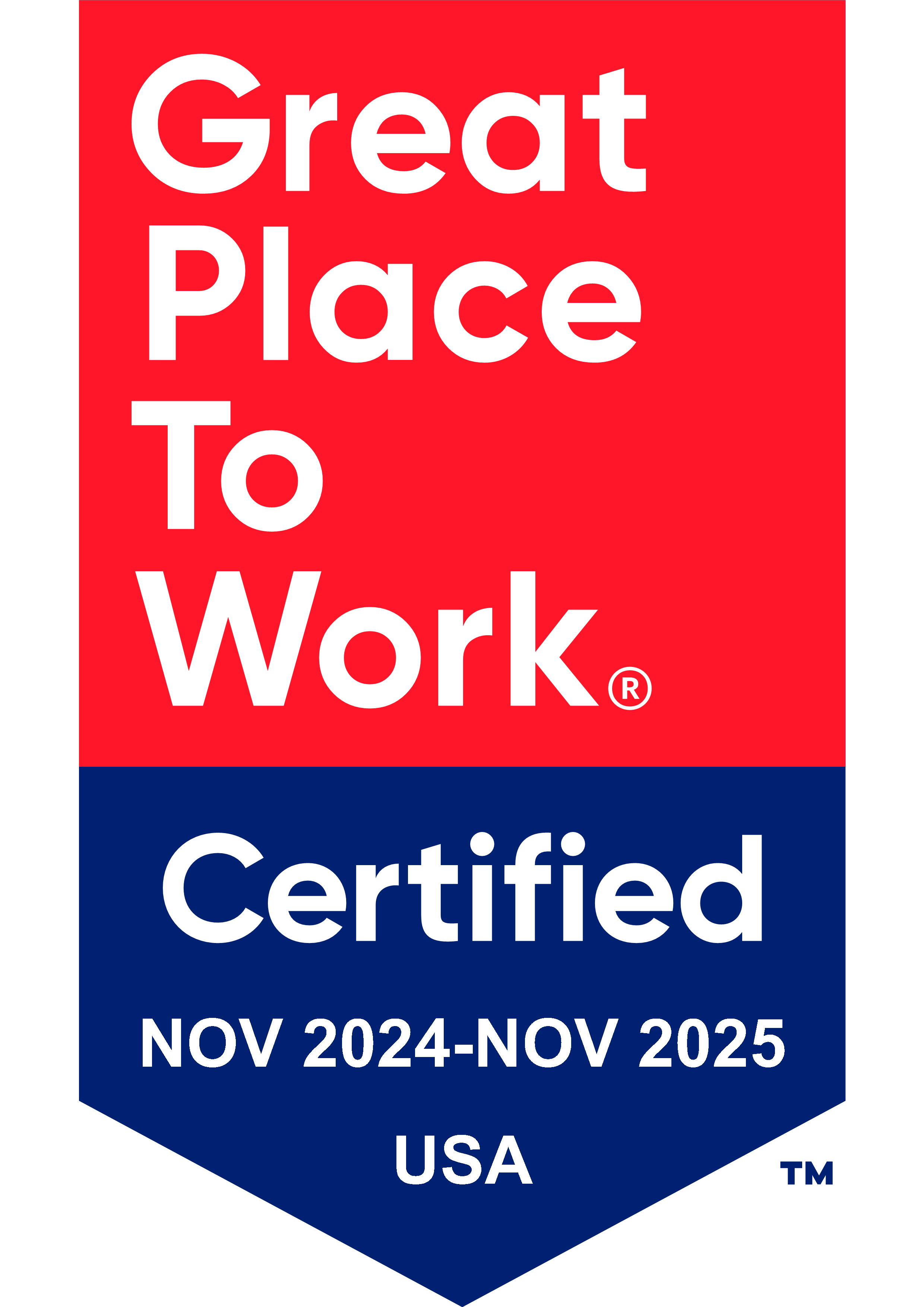 great places to work certified